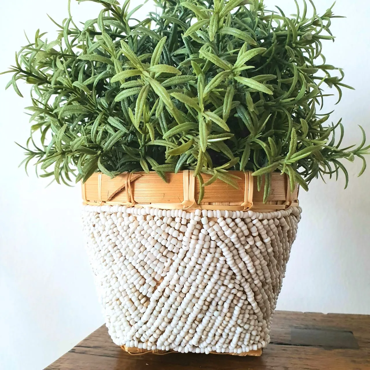 Mini Beaded Keben Bamboo Basket