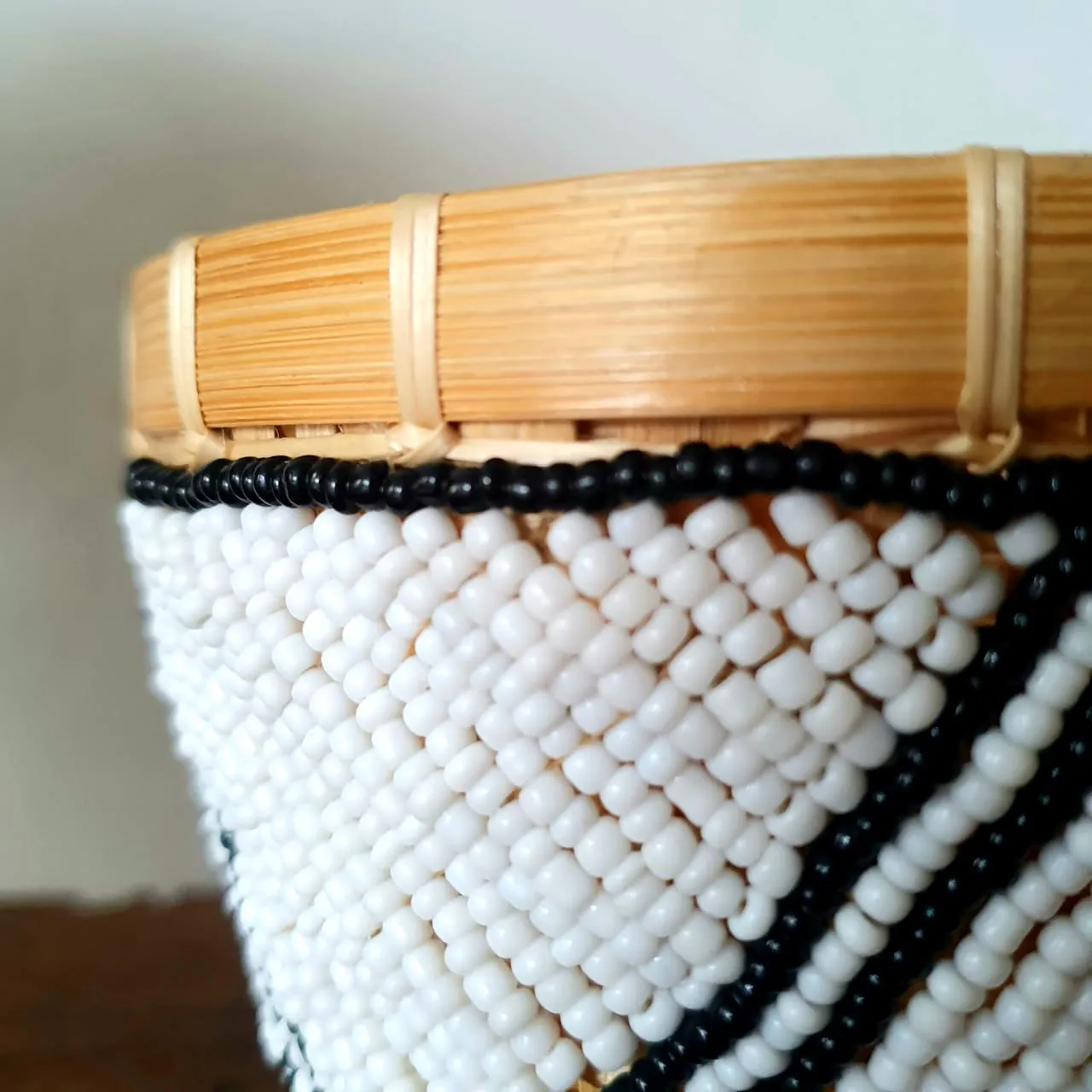 Mini Beaded Keben Bamboo Basket