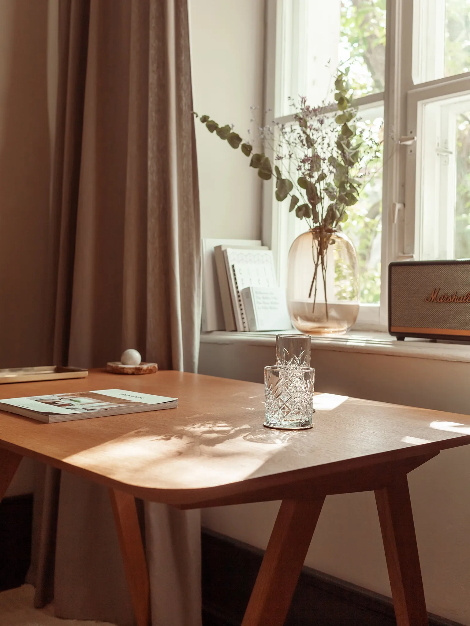Minimalist Oak Wood Mid-Century Desk