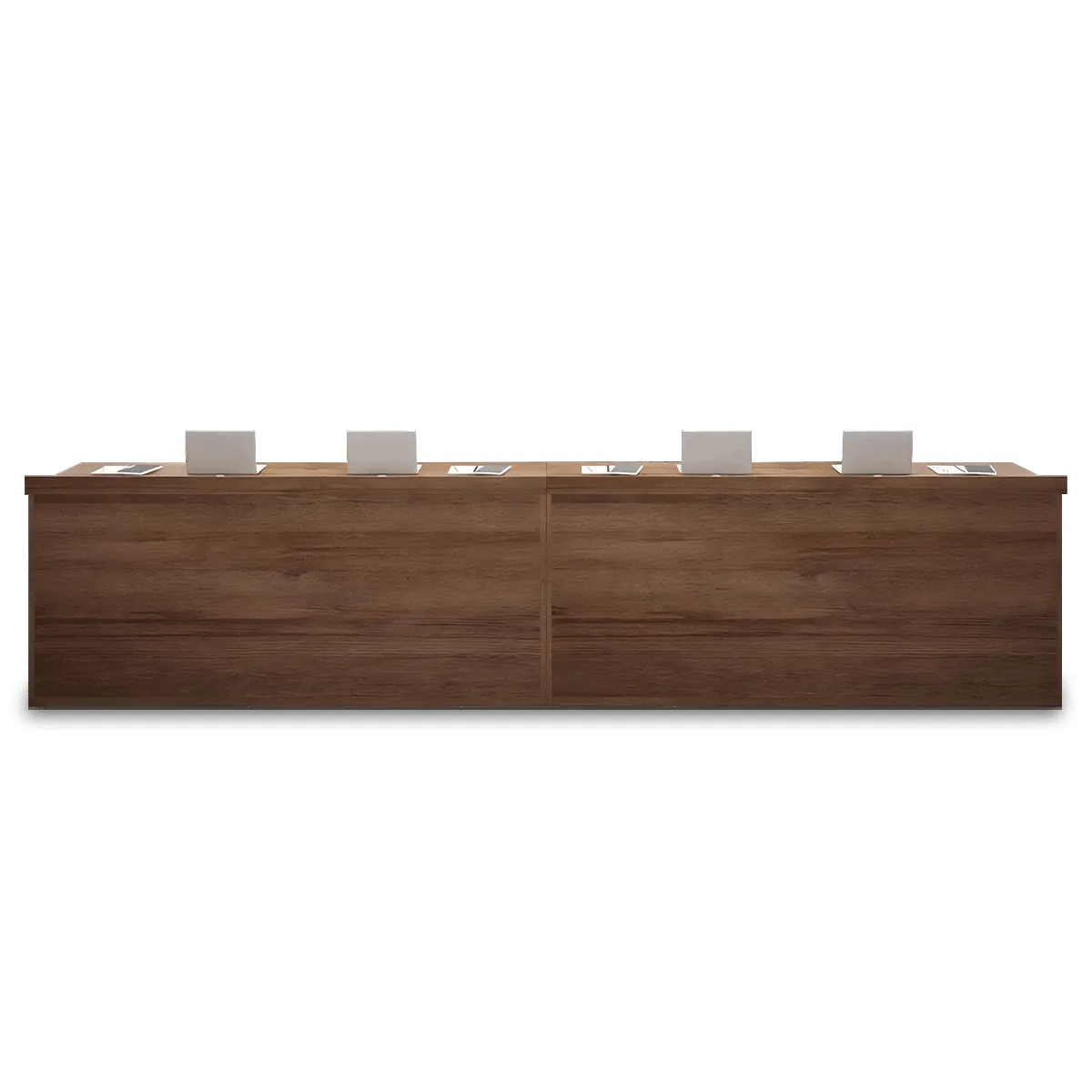 Minimalist Rectangular Wooden Reception Desk