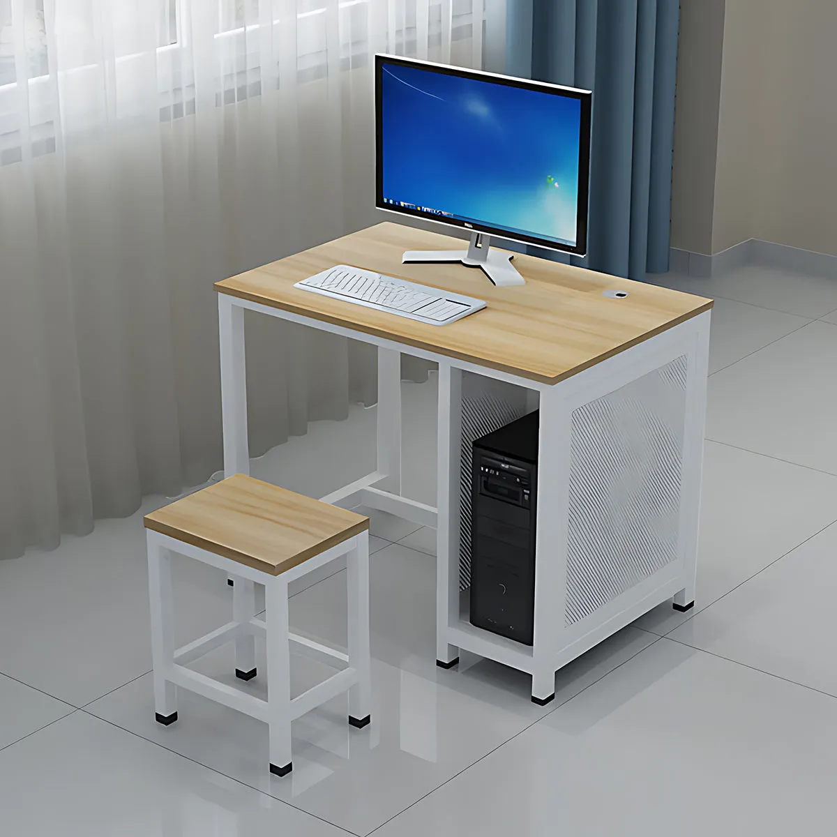 Minimalist School Computer Lab Training Instructor Desk