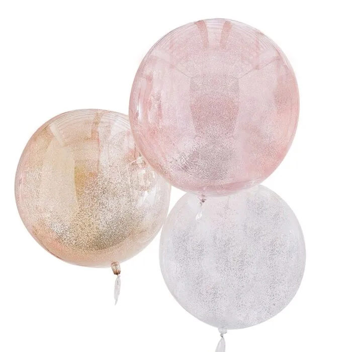 Mixed Metallics Orb Glitter Balloons Sparkling Party Decor