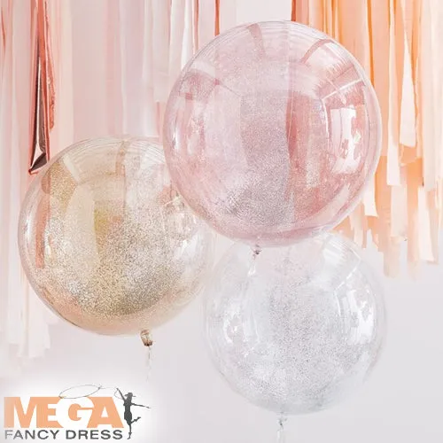 Mixed Metallics Orb Glitter Balloons Sparkling Party Decor