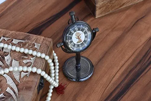 M.Nautical Star Antique Table Clock Handmade Royal Navy Style Victoria Working Clock Free Send Timer Key Chain Decorative