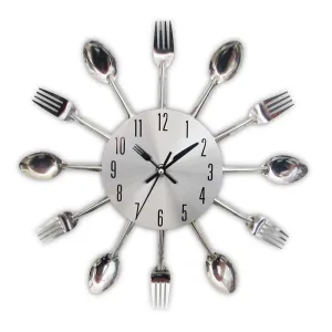 Modern Kitchen Cutlery Wall Clocks Spoon Fork Creative - Home Decor