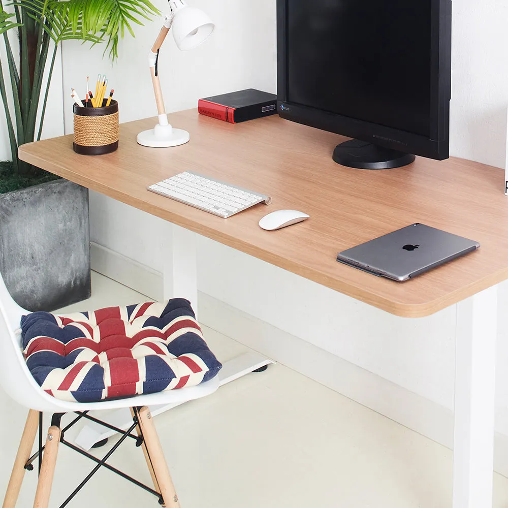 Modern Wood and Metal Computer Desk - Maple