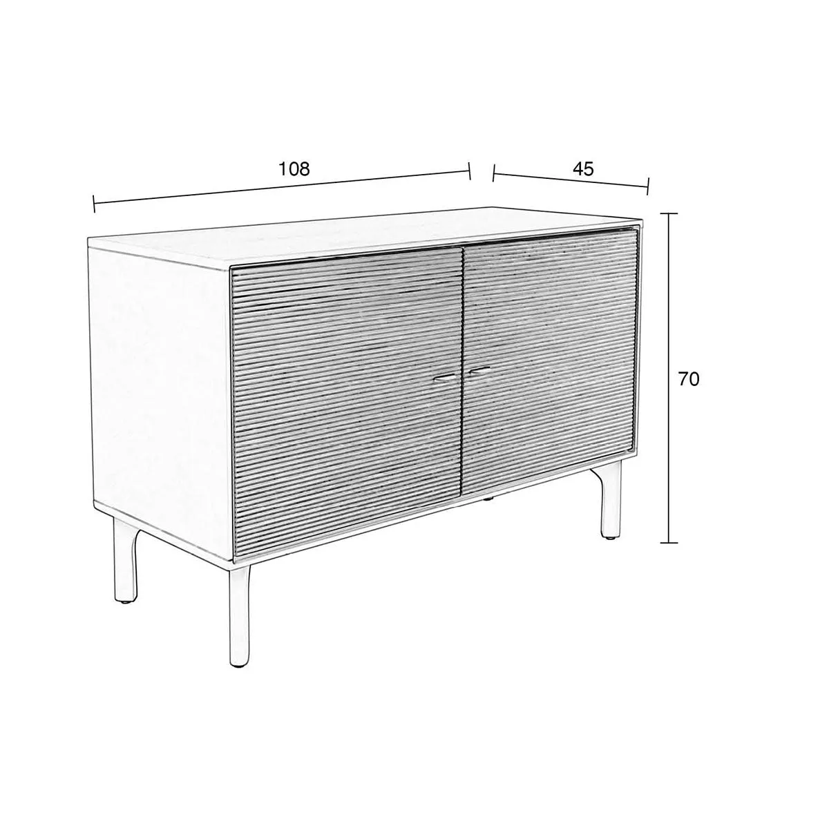 Morning Grey 2 Doors Sideboard