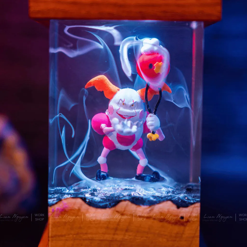 Mr. Mime Night Light, Desk Decoration, Bedroom, Handmade, Ideal for Gift Giving