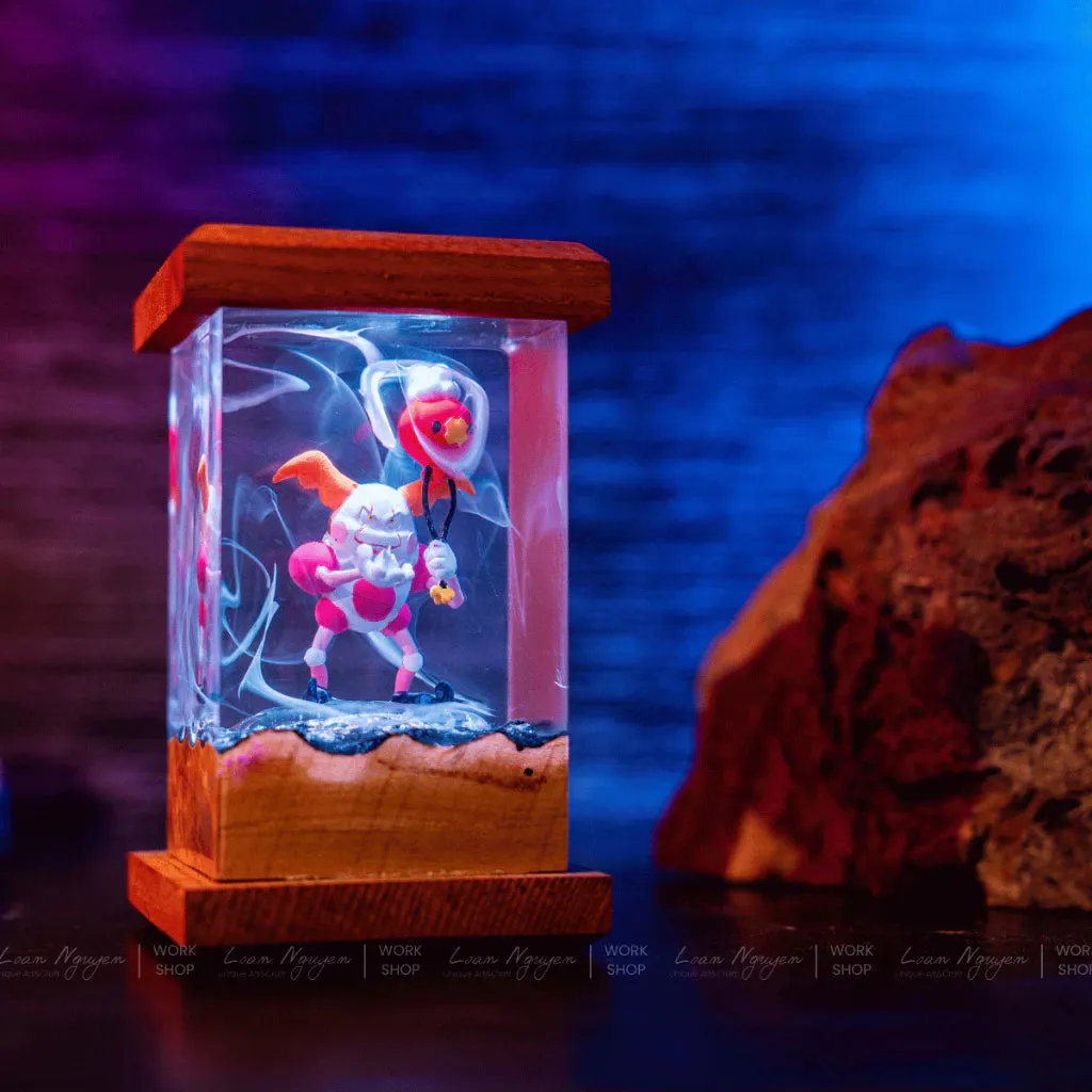 Mr. Mime Night Light, Desk Decoration, Bedroom, Handmade, Ideal for Gift Giving