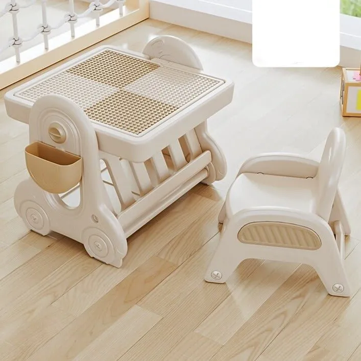 Multifunctional Kids Study Desk with Stable Table and Chair