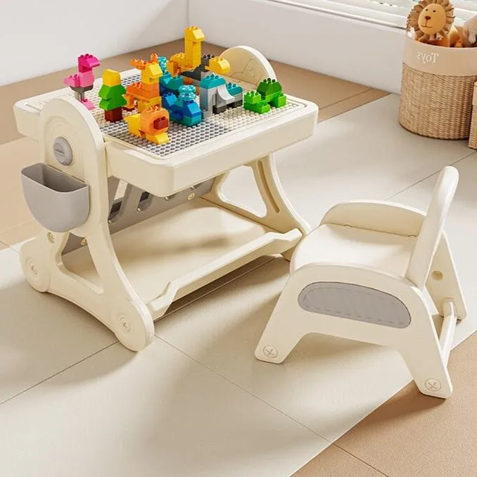 Multifunctional Kids Study Desk with Stable Table and Chair