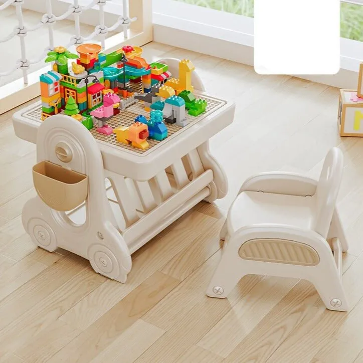 Multifunctional Kids Study Desk with Stable Table and Chair