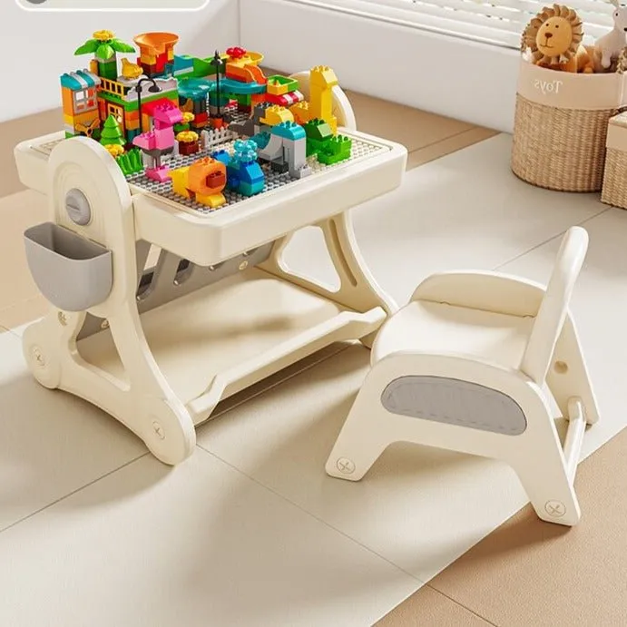 Multifunctional Kids Study Desk with Stable Table and Chair