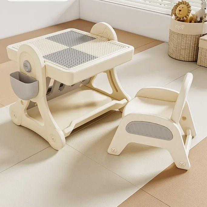 Multifunctional Kids Study Desk with Stable Table and Chair