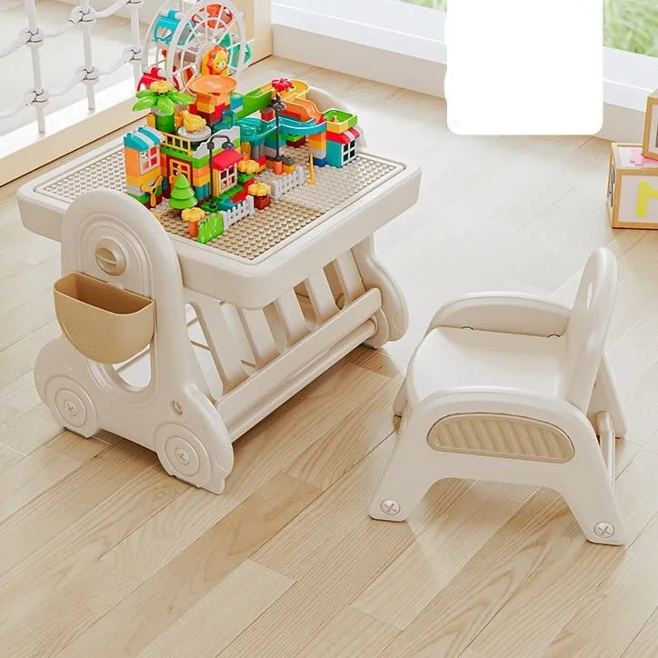 Multifunctional Kids Study Desk with Stable Table and Chair