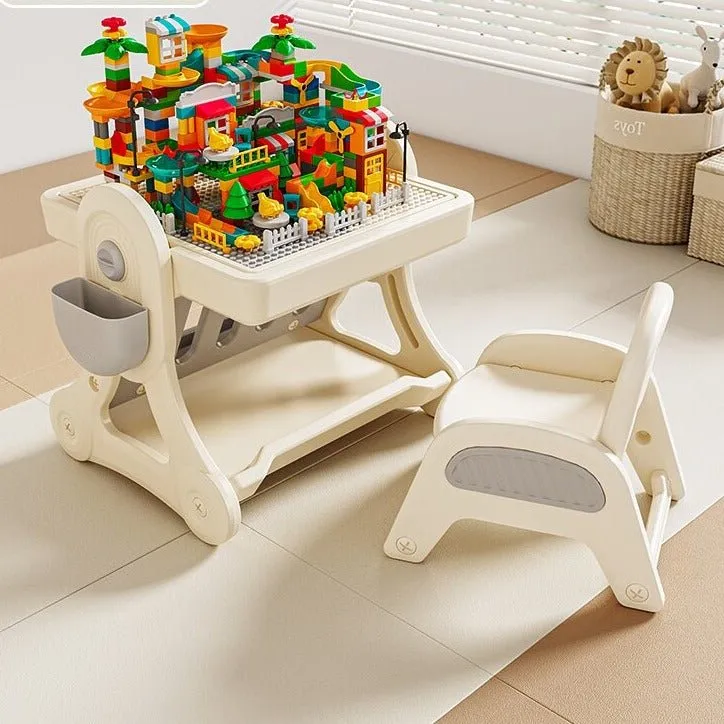 Multifunctional Kids Study Desk with Stable Table and Chair