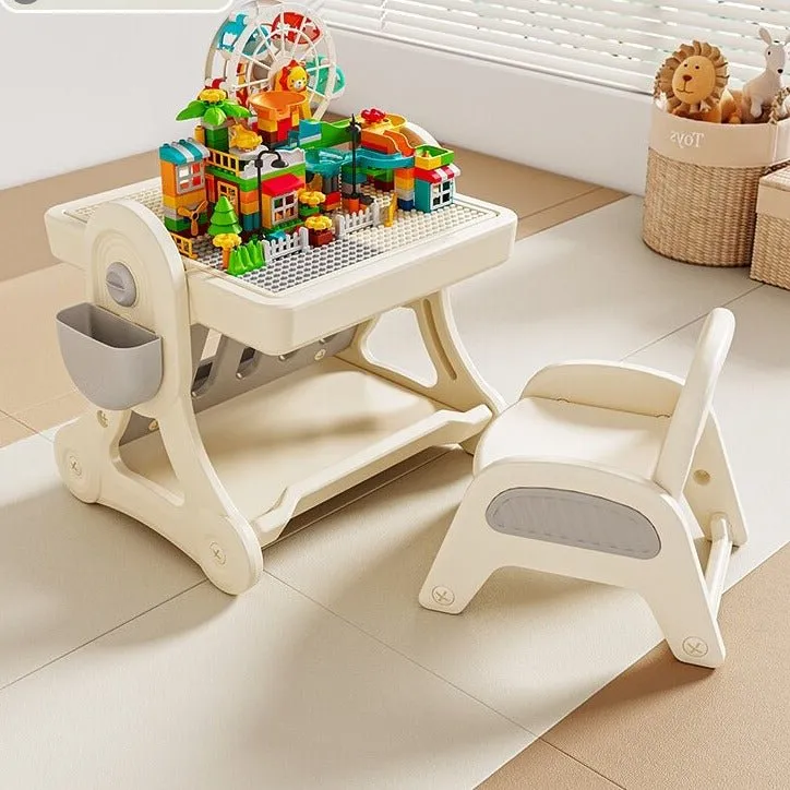 Multifunctional Kids Study Desk with Stable Table and Chair