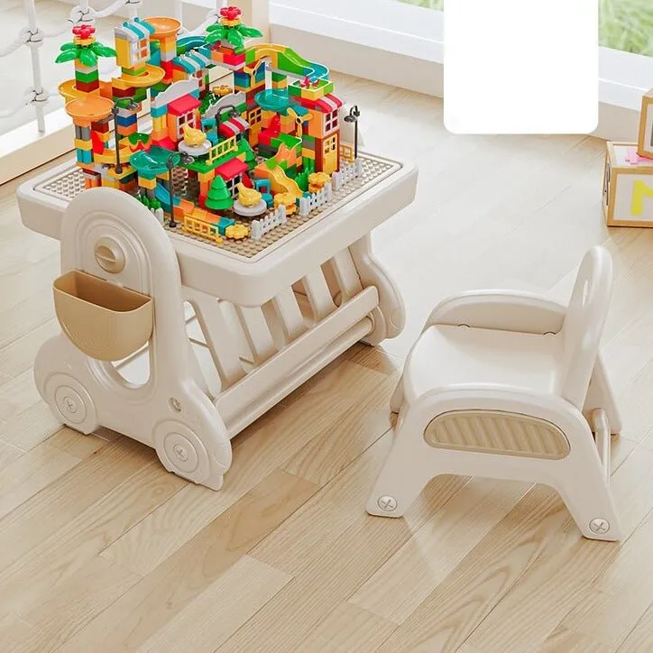 Multifunctional Kids Study Desk with Stable Table and Chair