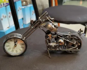 Munacraft Metal Bike Table Clock Antique Style Handmade Product