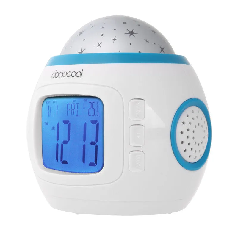 Music Starry Star Sky Projection Alarm Clock Calendar Thermometer For Best gift