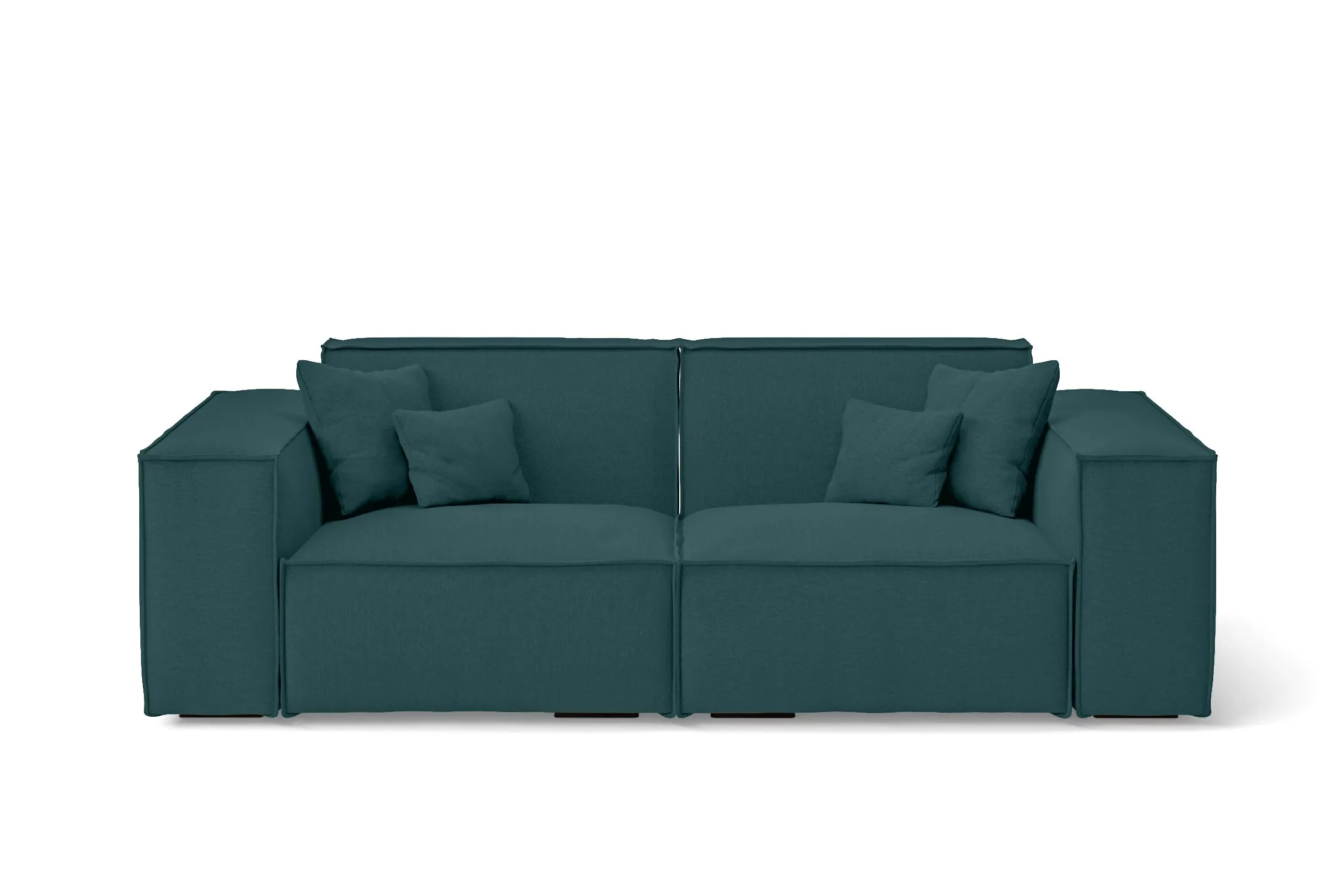 Naples 2 Seater Sofa Teal Linen Fabric