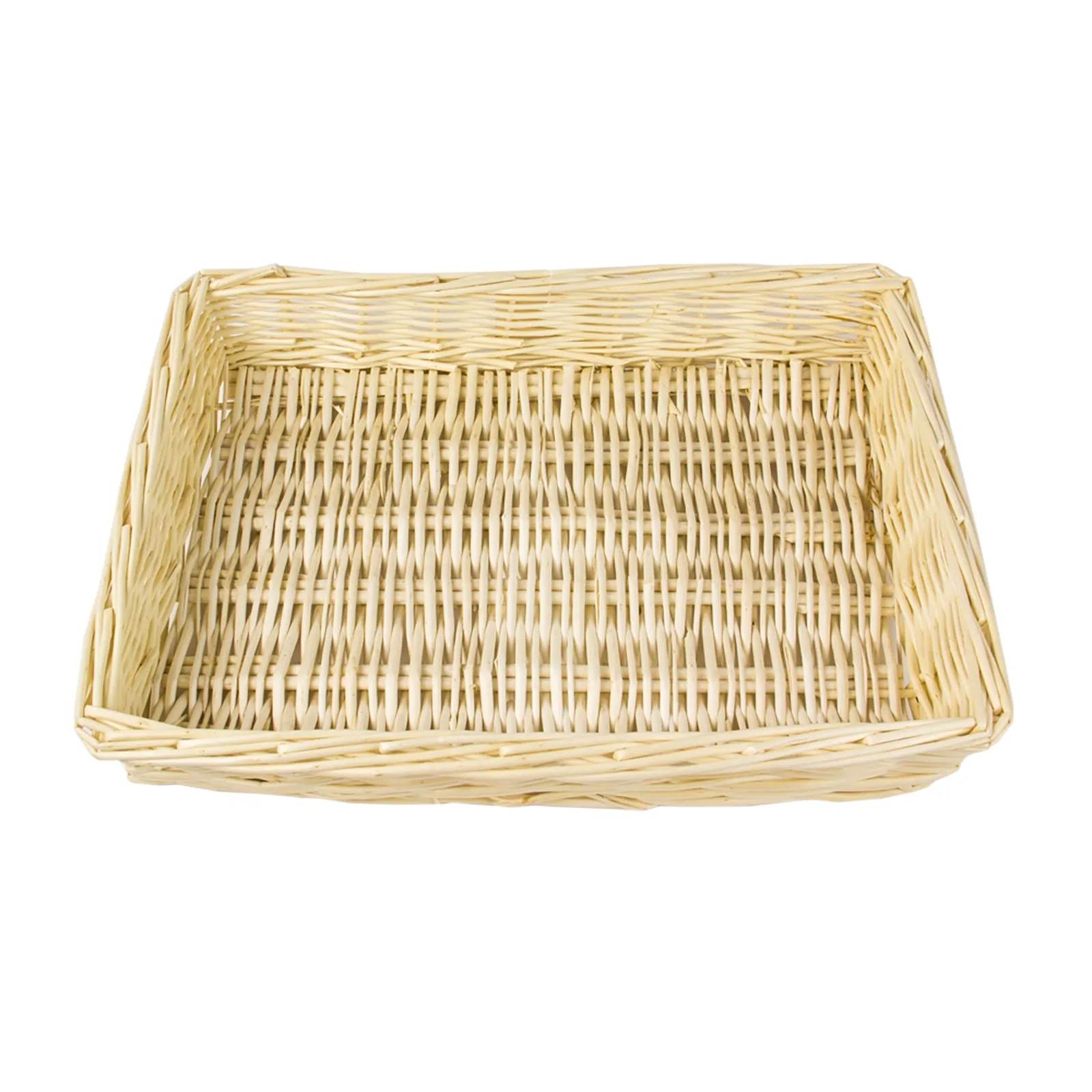 Natural White Willow Snack Basket File Tray Organizer - 13 Inches