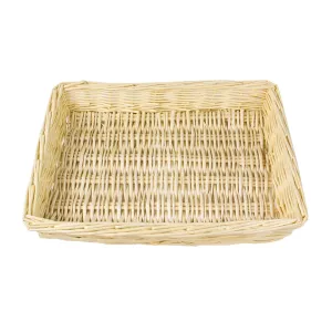 Natural White Willow Snack Basket File Tray Organizer - 13 Inches