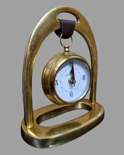 Nautical Edge - Unique Priced Metal Desk Clock Antique Brass Bond Street Style Desk Clock Home & Office Study Living Room Decoration Gift Item (Brass)