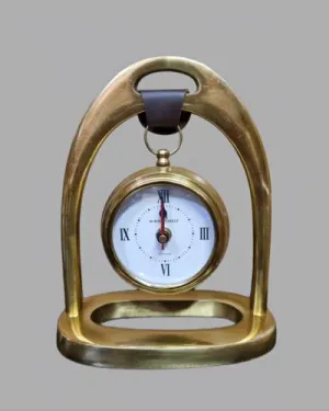 Nautical Edge - Unique Priced Metal Desk Clock Antique Brass Bond Street Style Desk Clock Home & Office Study Living Room Decoration Gift Item (Brass)