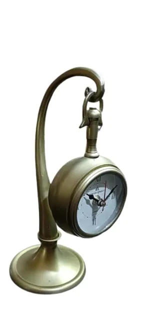 Nautical Vintage Brass Table Clock Antique Style Table Clock Desk Clock Attractive Look Hanging Table top Clock Home & Office Decor 10 inch