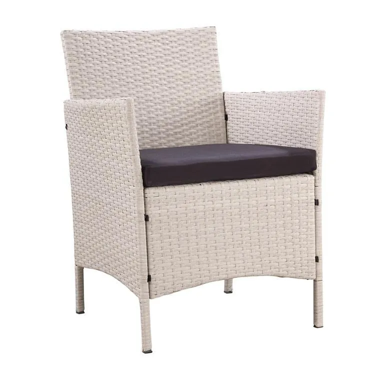 Newport Garden Rattan Lounge Set, Light Grey with Cover