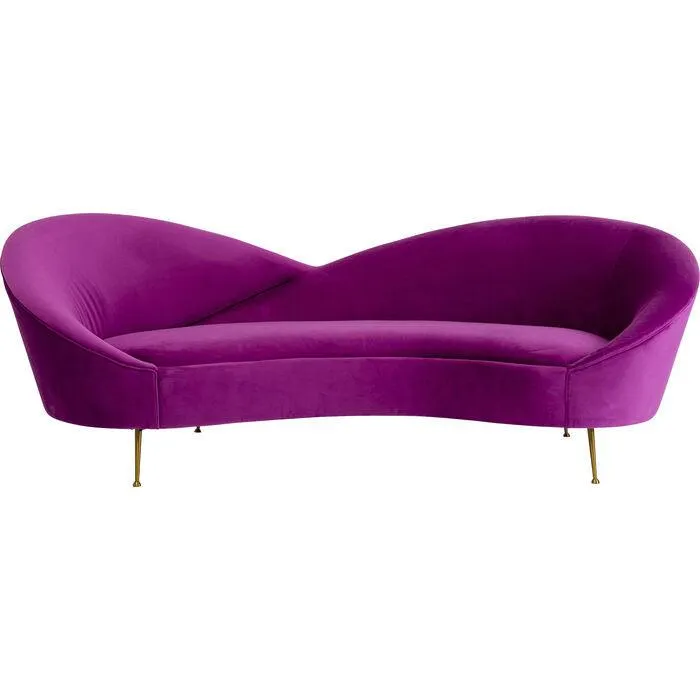Night Fever Fuchsia Velvet 3 Seater Sofa