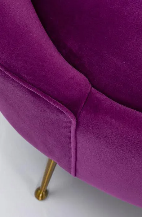 Night Fever Fuchsia Velvet 3 Seater Sofa