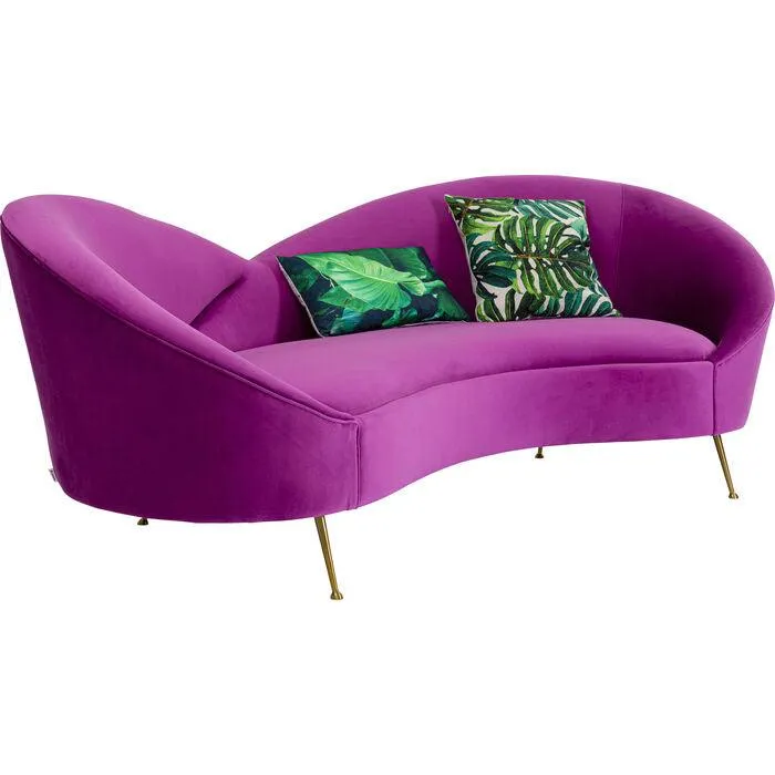 Night Fever Fuchsia Velvet 3 Seater Sofa