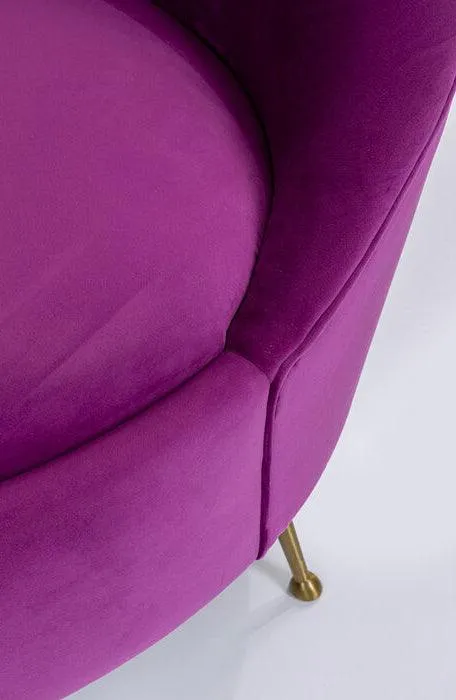 Night Fever Fuchsia Velvet 3 Seater Sofa