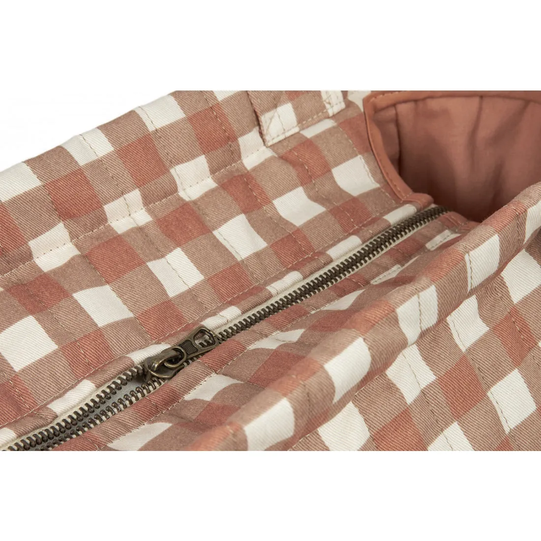 nobodinoz Hyde Park Tote Bag Terracotta Checks