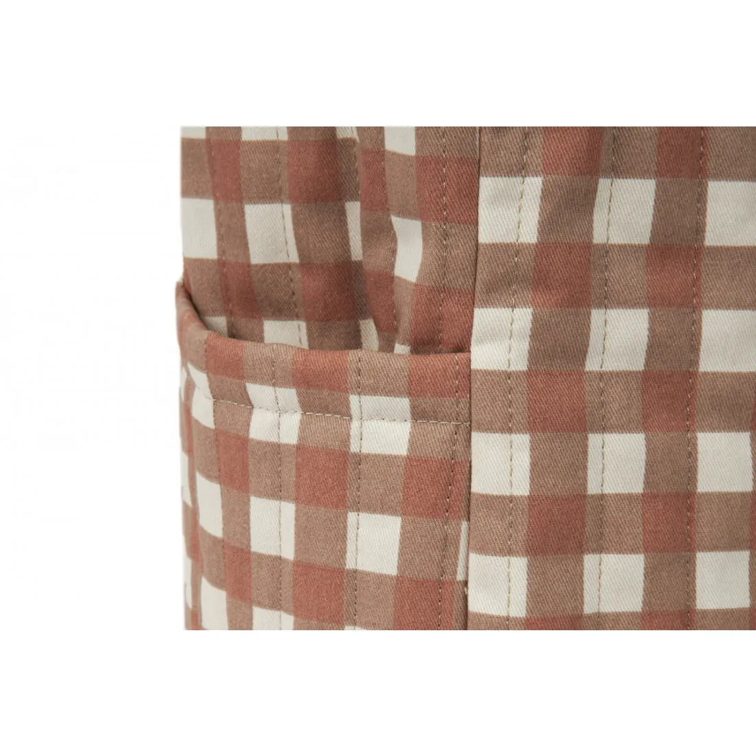 nobodinoz Hyde Park Tote Bag Terracotta Checks