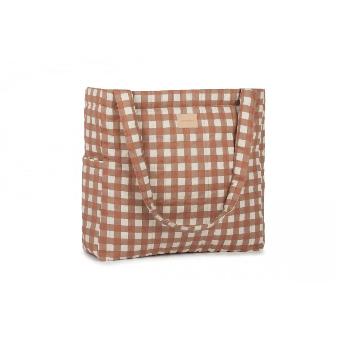 nobodinoz Hyde Park Tote Bag Terracotta Checks