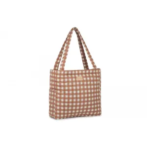 nobodinoz Hyde Park Tote Bag Terracotta Checks