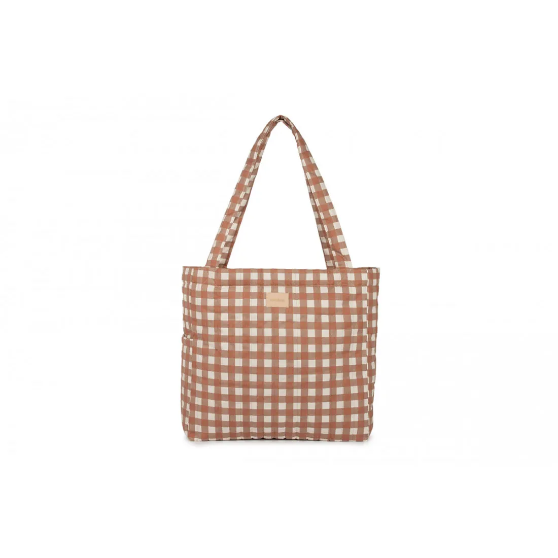 nobodinoz Hyde Park Tote Bag Terracotta Checks