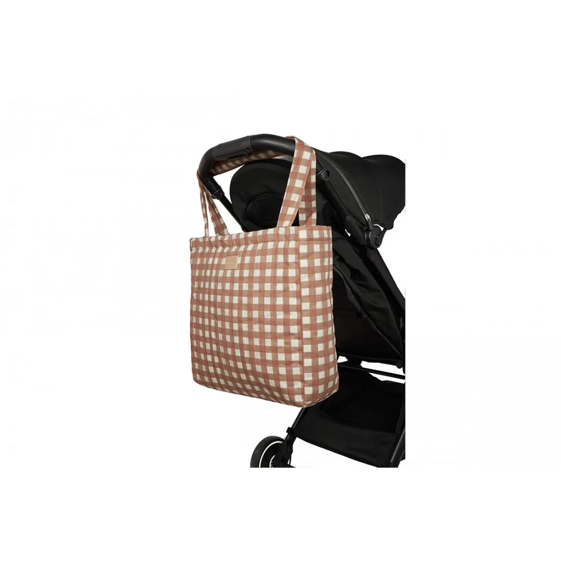 nobodinoz Hyde Park Tote Bag Terracotta Checks