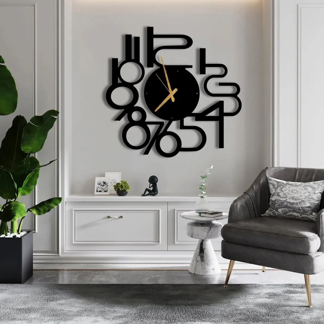 Numbers Wall Clock - Wall Decor - Wall Clocks