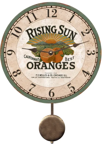 Orange Clock- Oranges Wall Clock- Kitchen Clock