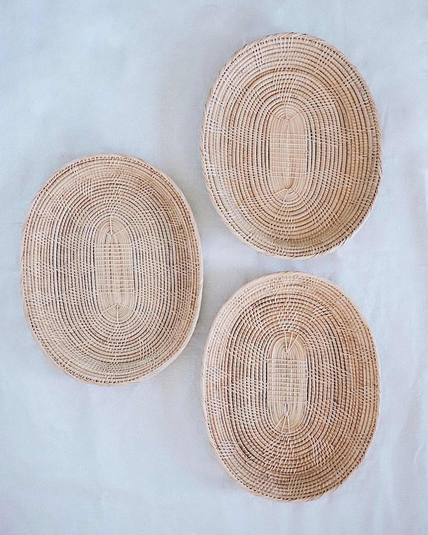 Oval Basket Wall Hanging Set No.1