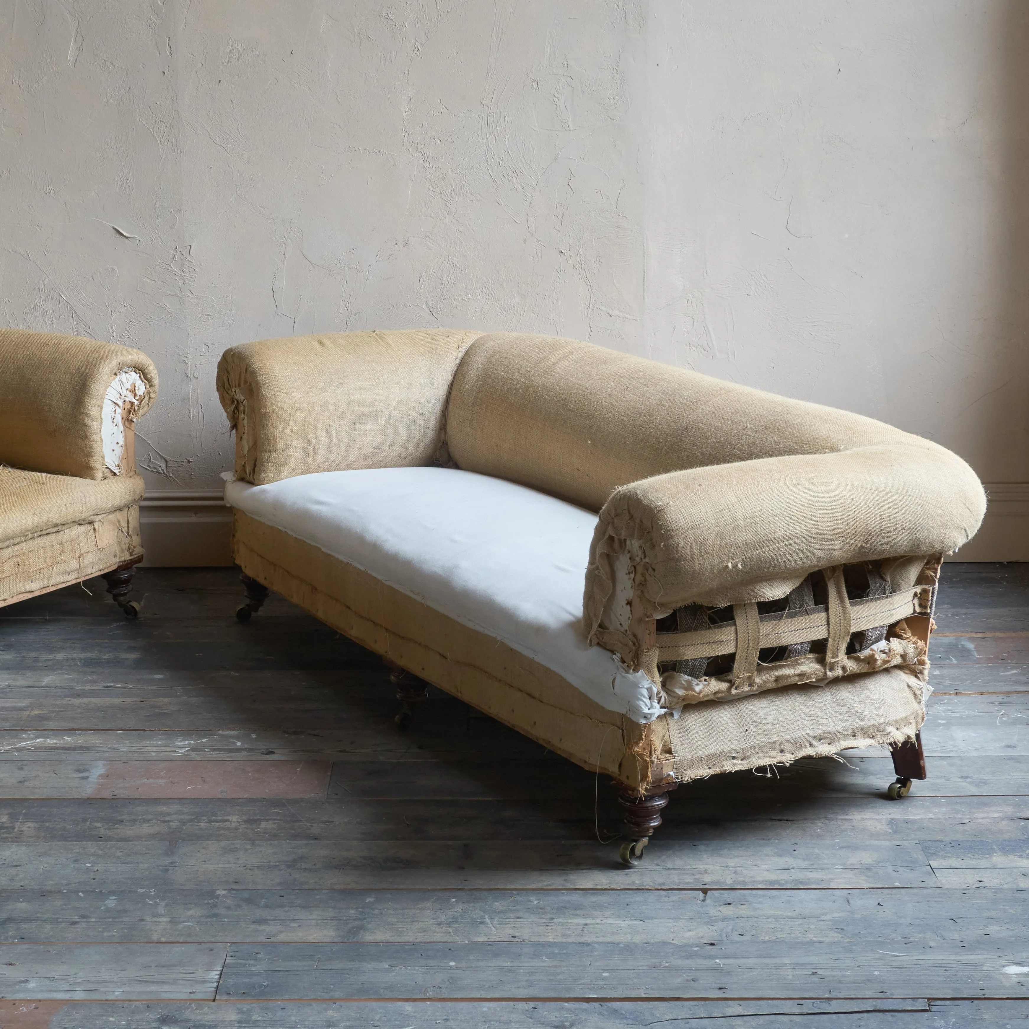 Pair of Antique Country House Chesterfield Sofas