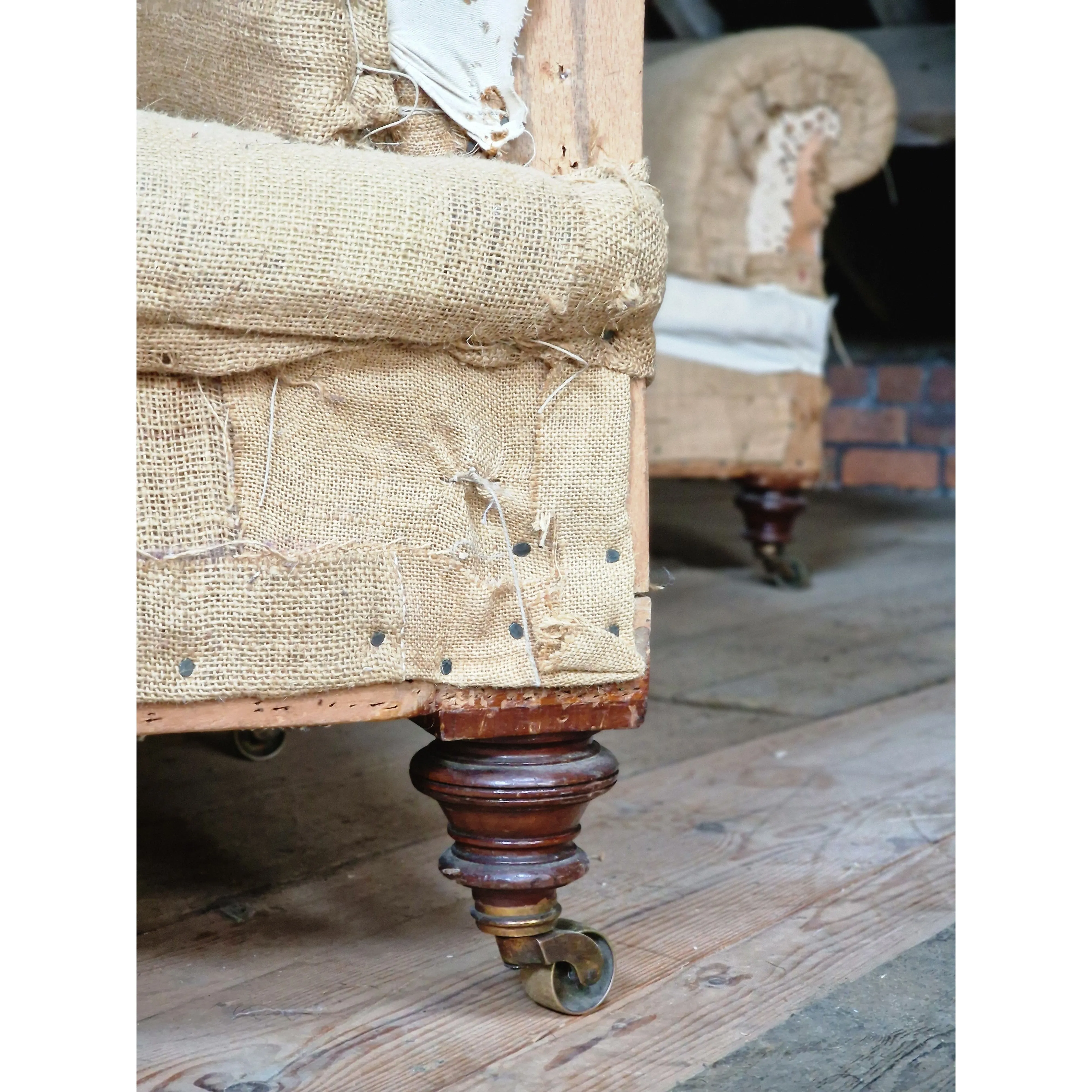 Pair of Antique Country House Chesterfield Sofas
