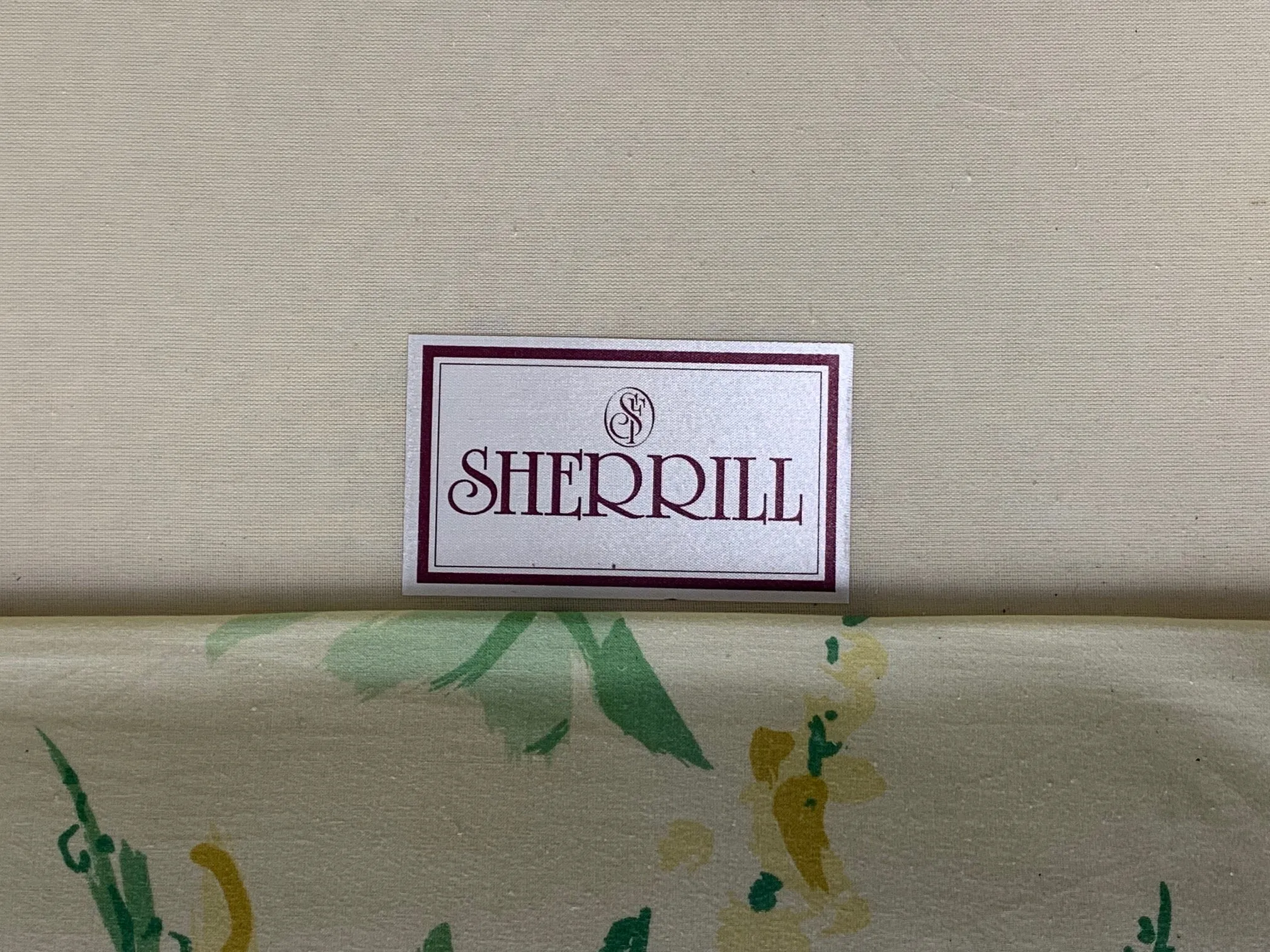 Pair of Floral Upholstered Sofas by Sherrill