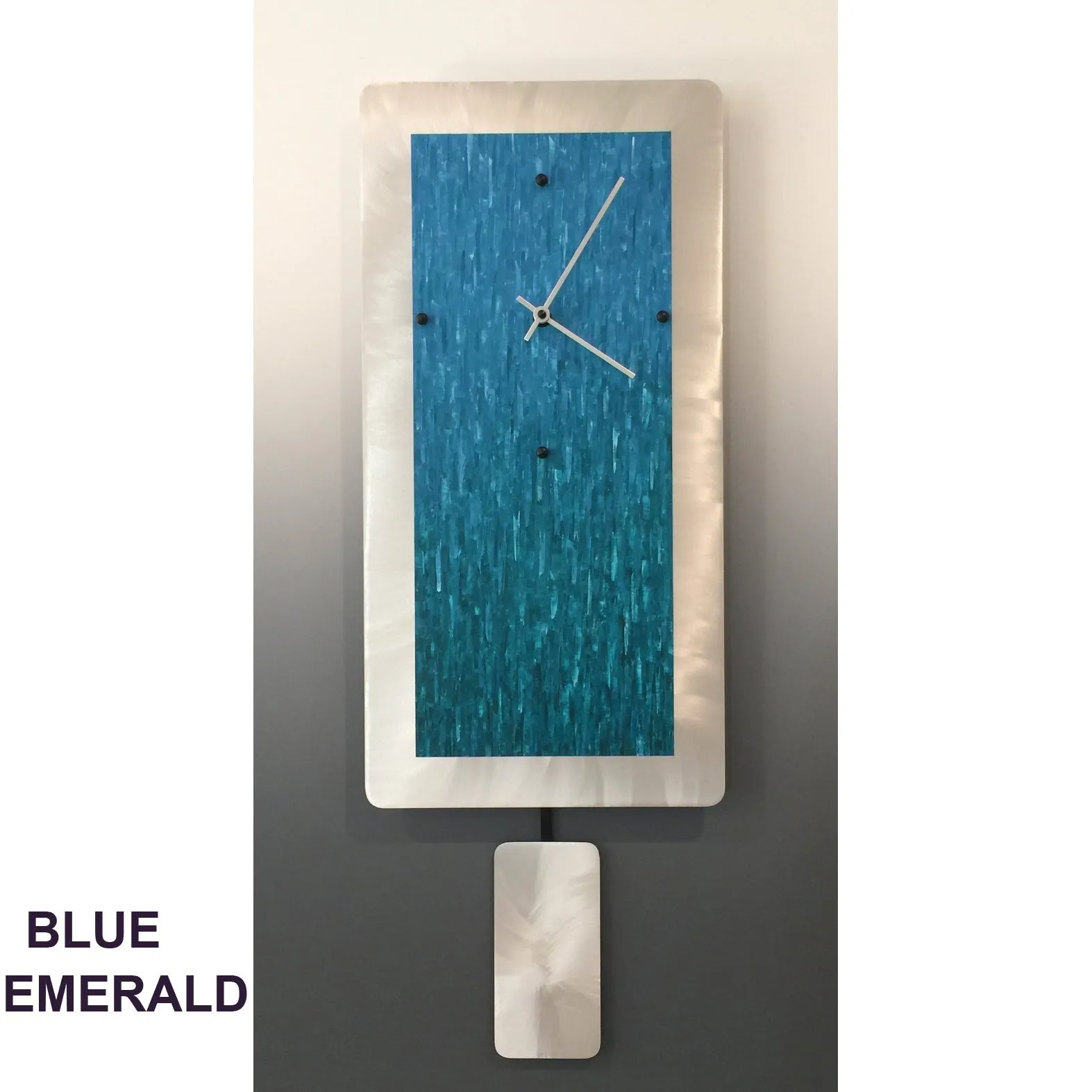 Pendulum Wall Clocks, A820P, A1020P, A1224P in Blue Emerald Blend by Linda Lamore