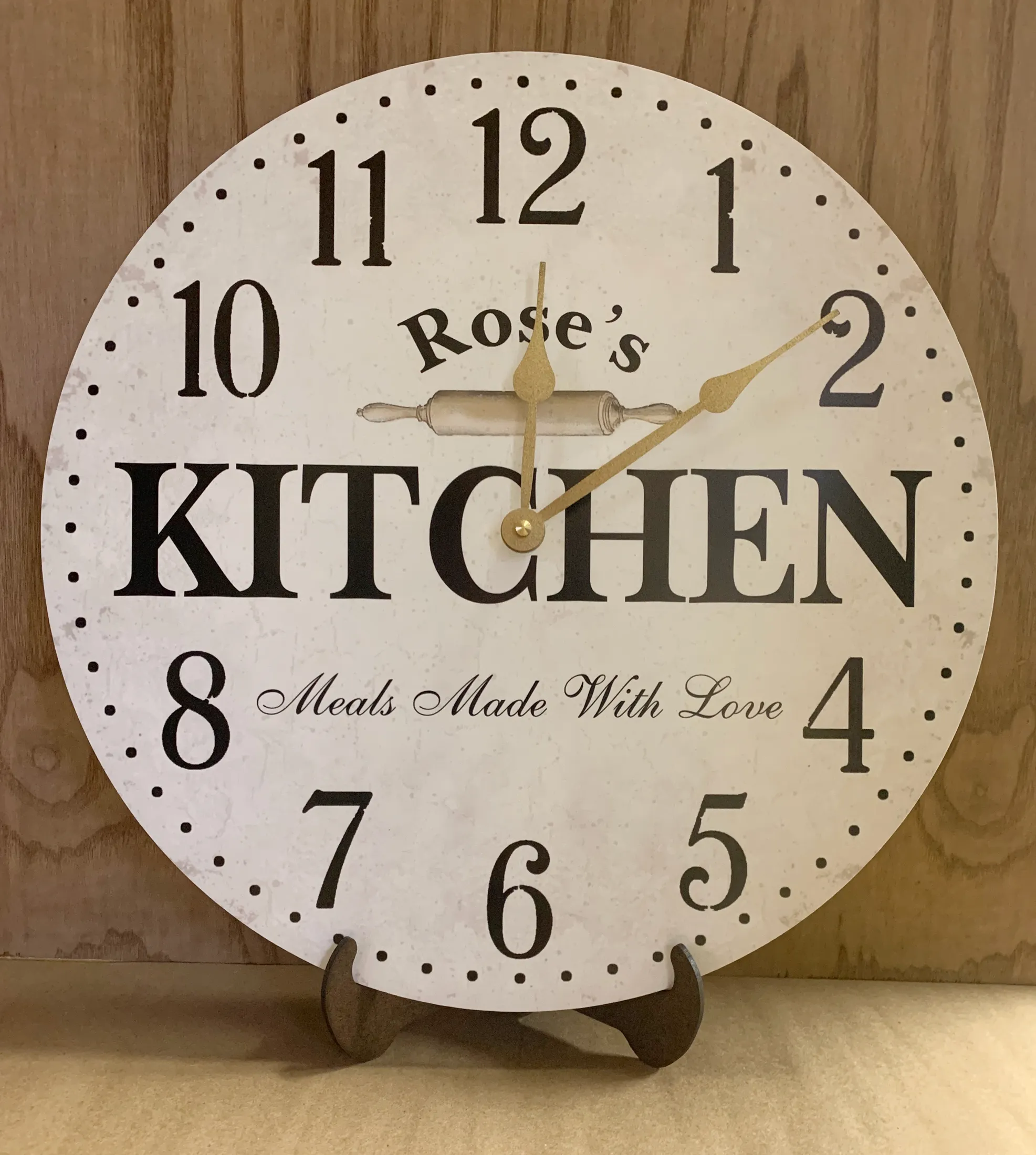 Personalized Kitchen Clock- White Kitchen Wall Clock