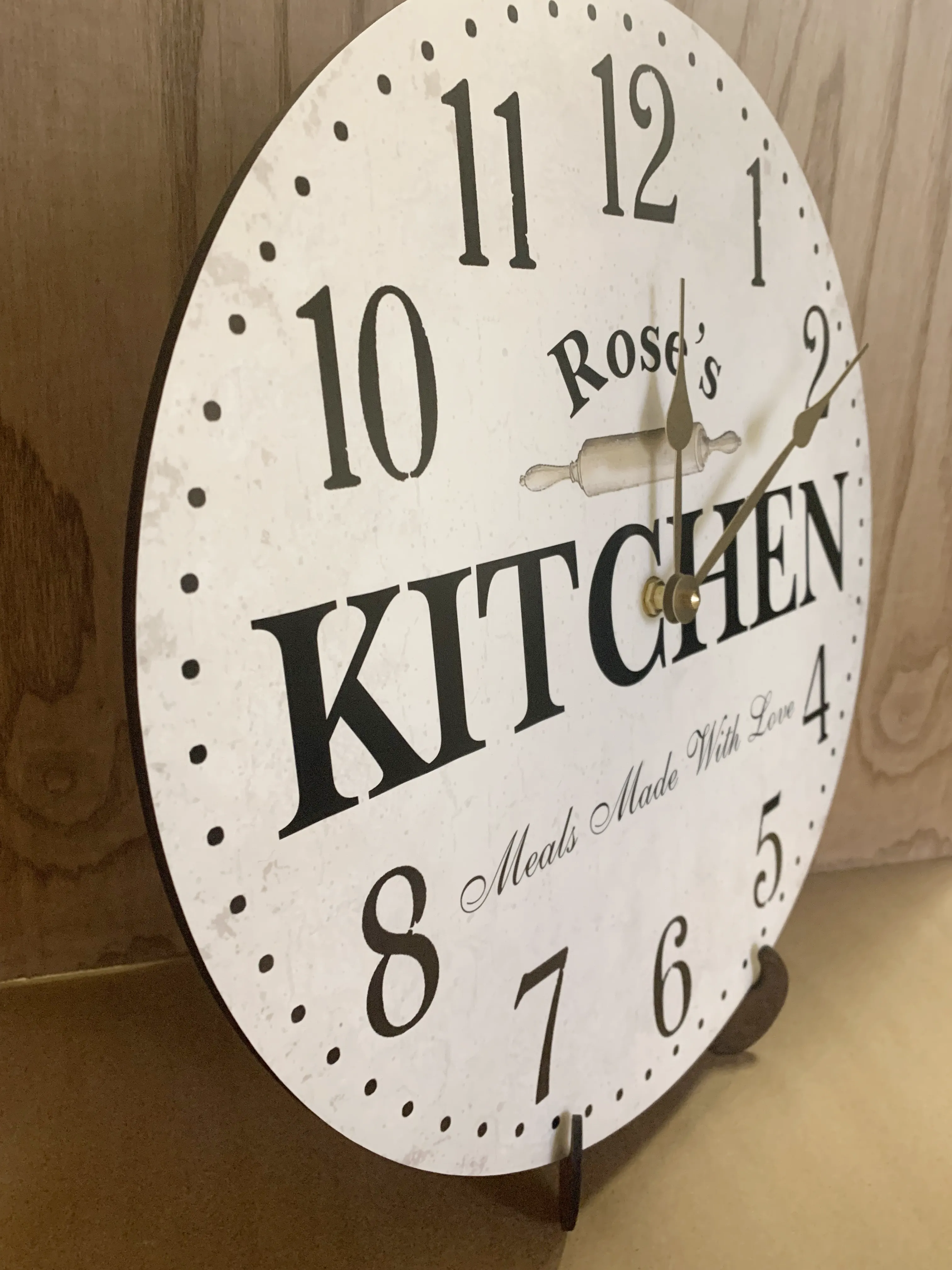 Personalized Kitchen Clock- White Kitchen Wall Clock